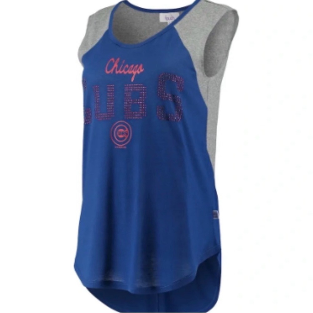 Chicago Cubs Touch Women’s Pitch Count Color Block Tank Top - Size: Small | NWT